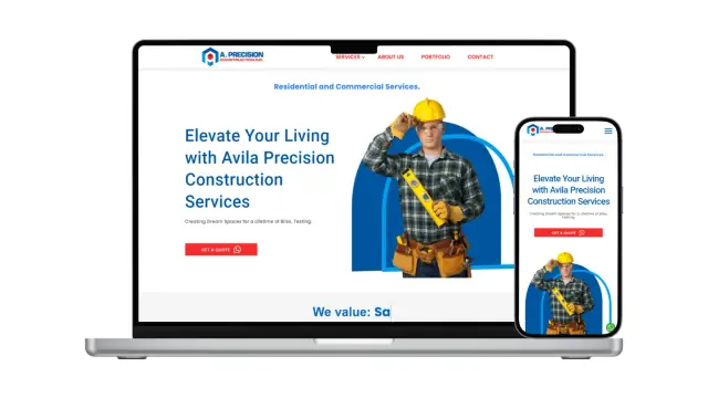 Site Avila Precision (construção) criado pela EDM Tech Solutions