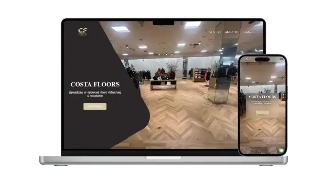 Site Costa Floors (pisos e acabamentos) criado pela EDM Tech Solutions