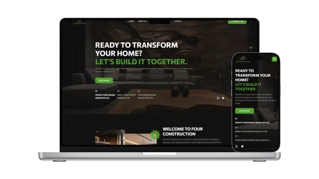 Site Four Remodeling (reformas) criado pela EDM Tech Solutions